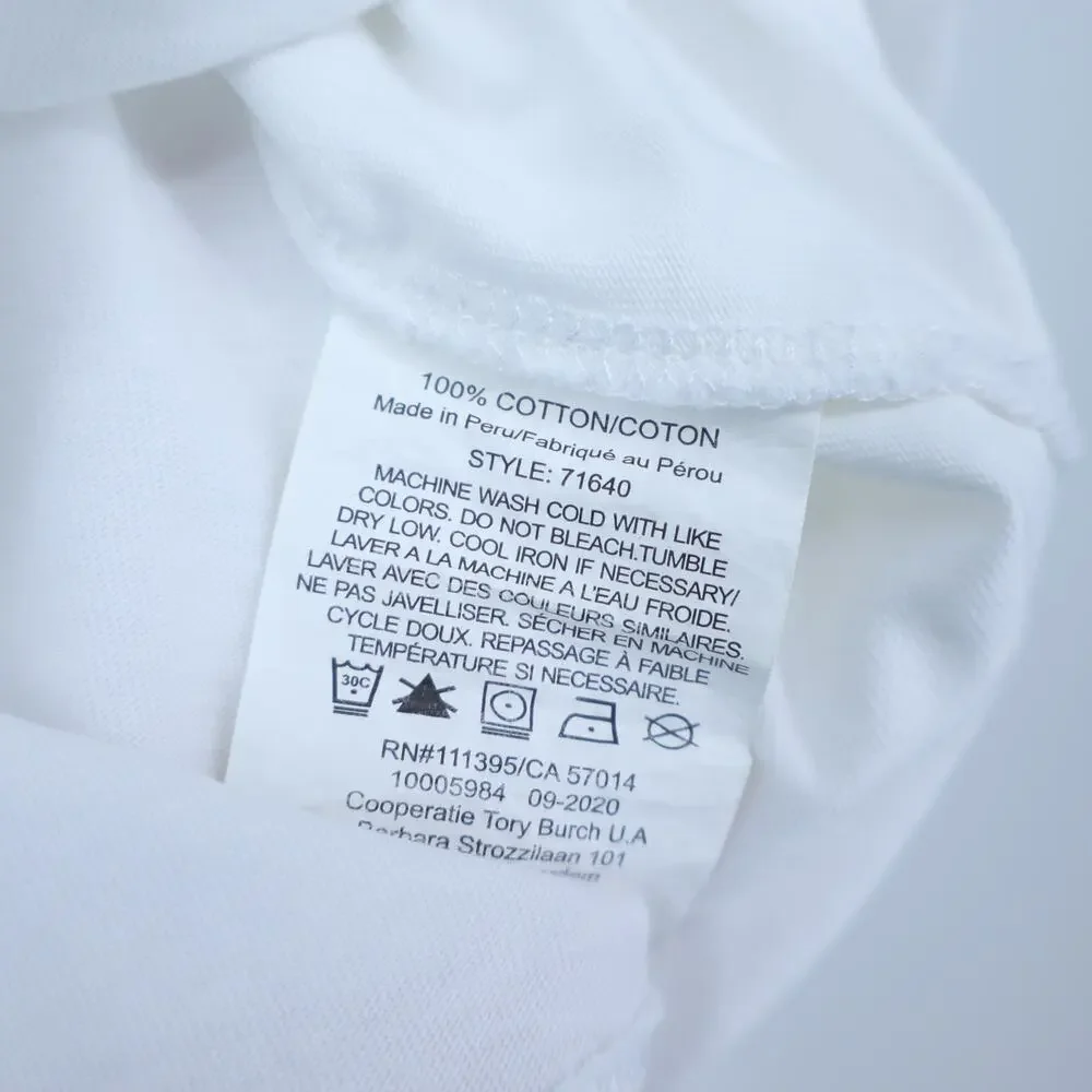 Tory Burch Vote Tee White Graphic Short Sleeve Casual Women's XS